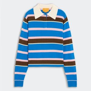 Cropped Striped Rugby Sweater